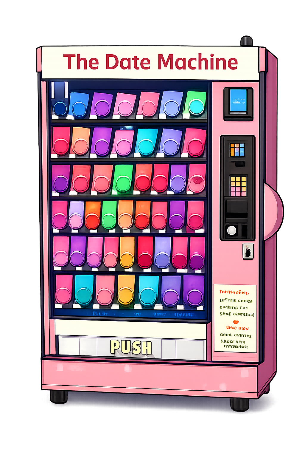 The Date Machine vending machine.
